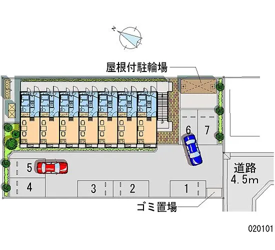 ★手数料０円★牛久市南　月極駐車場（LP）